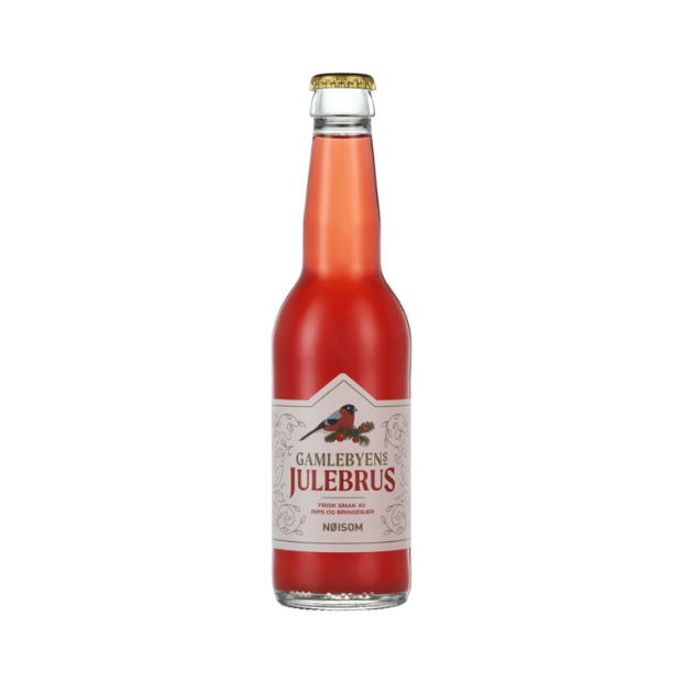 Christmas Soda 0.33L Bottle - Julebrus Gamlebyens 0,33l flaske Nøisom